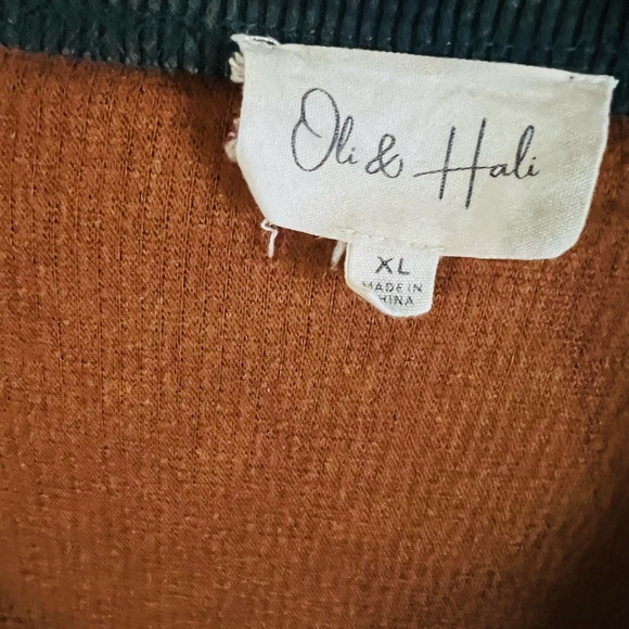 Olí & Hali XL BNWOT Plaid Patchwork Jacket with Green and Orange Accents - Picture 9 of 13